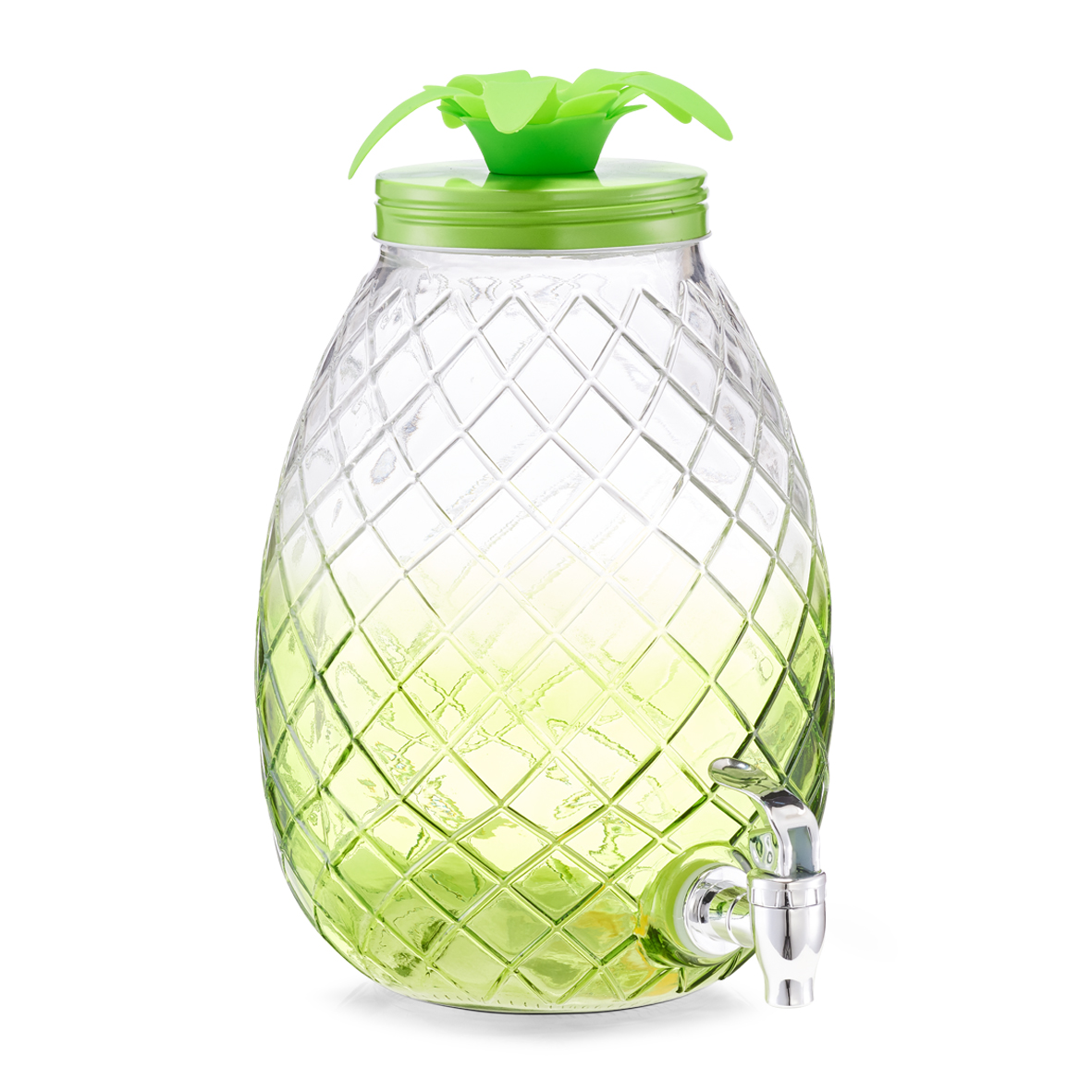 Zeller Getrnkespender "Ananas" 4,5 ltr. Glas/Metall/Silikon grn 4500 ml 24,...