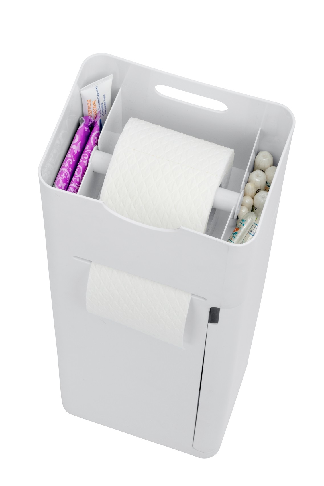 6 in 1 Stand WC-Garnitur Imon Weiß matt, integrierter Toilettenpapierhalter,  WC-Bürstenhalter, Ersatzrollenhalter, Stauraumfächer und Ablage von WENKO  jetzt kaufen bei | Toilettenbürstenhalter