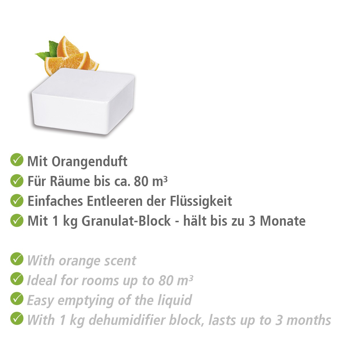 Cube 1000 g Nachfüller Orange WENKO Raumentf