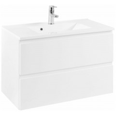 Held Möbel Waschtisch Cardiff 80 cm weiß/hochglanz weiß