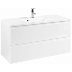 Held Möbel Waschtisch Cardiff 100 cm weiß/hochglanz weiß