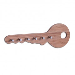 Zeller Schlüsselboard, Bambus/Aluminium, 35 x 4 x 12,5 cm