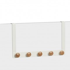 Zeller Türhängeleiste, Metall/Holz, weiß, 41 x 5 x 25 cm