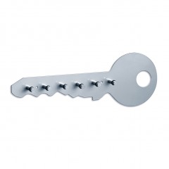 Zeller Schlüsselboard, Metall/Alu, grau, 35 x 4 x 12 cm