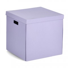 Zeller Aufbewahrungsbox, recycelt. Karton, flieder, ca. 33,5 x 33 x 32 cm
