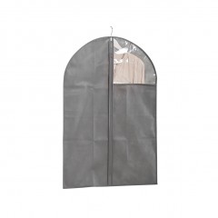 Zeller Kleiderhülle m. Fenster, Vlies, grau, 60 x 90 cm