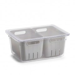Zeller Kühlschrank-Box, Kunststoff, grau