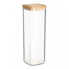 Zeller Vorratsdose m. Bambusdeckel, 1900 ml, Kunststoff, transparent, ca. 10 x 10 x 29,5 cm