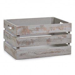 Zeller Aufbewahrungs-Kiste "Vintage grau", Holz