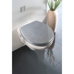 Wenko WC-Sitz Prima Silber glänzend