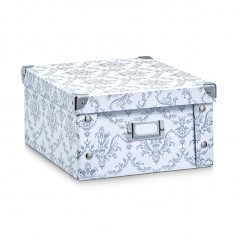 Zeller Aufbewahrungsbox "Vintage", Pappe, weiß, 31 x 26 x 14 cm