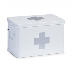 Zeller Medizinbox, weiß, Metall, 32 x 19,5 x 20 cm