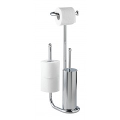 Wenko Stand WC-Garnitur Universalo Chrom, mit Ersatzrollenhalter