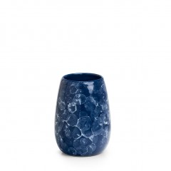 Zeller Zahnputzbecher "Blue Marble", Keramik, blau, 340 ml, Ø8,5 x 11,5 cm