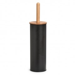 Zeller WC-Bürste, Metall/Bambus, schwarz, Ø10 x 38,4 cm