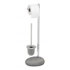 Wenko Stand WC-Garnitur Pebble Stone Grey