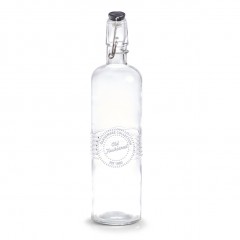 Zeller Glasflasche "Old fashioned", 730 ml, schwarz, Glas/Metall/Kunststoff, Ø7,2 x 29,5 cm