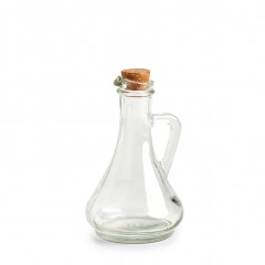 Zeller Essig-/Ölflasche, 270 ml, Glas/Kork, transparent, 265 ml, Ø9 x 16,5 cm