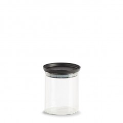 Zeller Vorratsglas m. Kunststoffdeckel, 650 ml, schwarz, Ø10,3 x 13 cm