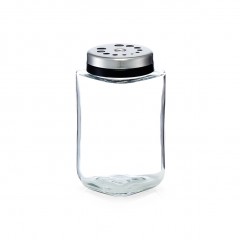 Zeller Gewürzstreuer, Glas/Edelstahl, transparent, 190 ml, 5,6 x 5,6 x 10,5 cm