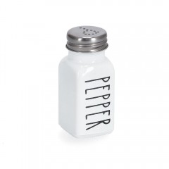 Zeller Pfefferstreuer 'Pepper', 80 ml, Glas/Metall, weiß