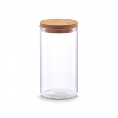 Zeller Vorratsglas m. Korkdeckel, 1100 ml, Glas/Kork, transparent, Ø9,5 x 18,5 cm