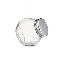 Zeller Vorratsglas "Candy", 80 ml, mini, Glas/Edelstahl 410/PP/Silikon, transparent, 80 ml, 6,5 x 5 x 6,5 cm
