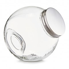 Zeller Vorratsglas "Candy", 2200 ml, Glas/Edelstahl 410, transparent, 18 x 12,5 x 18 cm