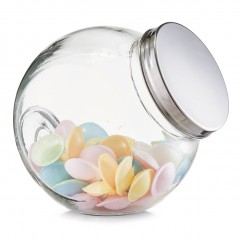 Zeller Vorratsglas "Candy", 2900 ml, Glas/Edelstahl 410, transparent, 19 x 13,5 x 19 cm