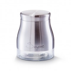 Zeller Vorratsglas "Sugar", 900 ml, Edelstahl, silber, Ø11,5 x 14 cm