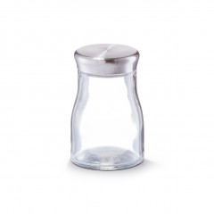 Zeller Gewürzglas m.Edelstahldeckel, Kalk-Natron-Glas/Edelstahl 201/PE, 140 ml, Ø6 x 9,5 cm