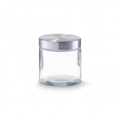 Zeller Vorratsglas m. Edelstahldeckel , 750 ml, Glas/Edelstahl, transparent, Ø11 x 12 cm