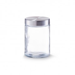 Zeller Vorratsglas m. Edelstahldeckel, 1100 ml, Glas/Edelstahl, transparent, 1160 ml, Ø11 x 16,5 cm