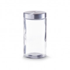 Zeller Vorratsglas m. Edelstahldeckel, 1600 ml, Glas/Edelstahl, transparent, Ø11 x 21,5 cm
