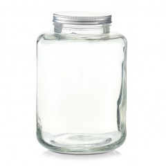 Zeller Vorratsglas m. Metalldeckel, 7000 ml, Glas / Metall, transparent, Ø20 x 29,5 cm