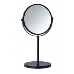 Wenko Kosmetik-Standspiegel Assisi Ø 17 cm Schwarz