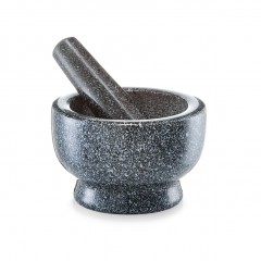 Zeller Mörser & Stößel-Set, Granit, anthrazit, 245 ml, Ø13 x 8 cm