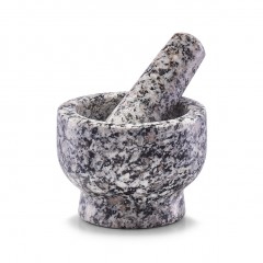 Zeller Mörser & Stößel-Set, Granit, grau, 100 ml, Ø9 x 6,5 cm