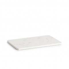 Zeller Servierplatte, eckig, Marmor, weiß, 28 x 18 x 1 cm