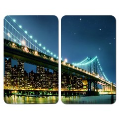 Wenko Herdabdeckplatte Universal Brooklyn Bridge, 2er Set, für alle Herdarten