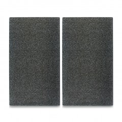 Zeller Herdabdeck-/Schneideplatten-Set "Granit", 2-tlg., Glas, anthrazit, 30 x 52 cm