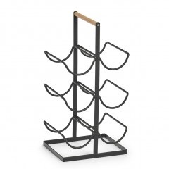 Zeller Weinregal, Metall, schwarz, 23,5 x 20 x 46 cm