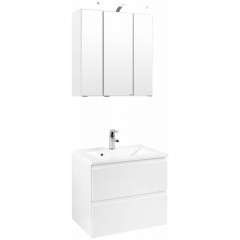 Held Möbel Waschtisch - Set Cardiff 60 cm weiß/hochglanz weiß