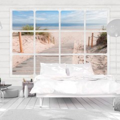 Artgeist Fototapete - Window & beach
