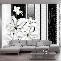 Artgeist Fototapete - Crying lilies in white