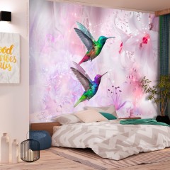 Artgeist Fototapete - Colourful Hummingbirds (Purple)