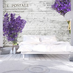 Artgeist Fototapete - Lavender postcard