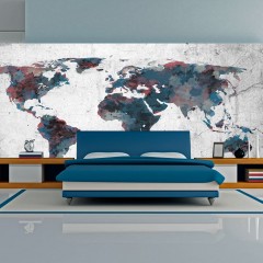 Artgeist XXL Tapete - World map on the wall