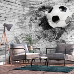 Artgeist Fototapete - Fußball Sport schwarz-weiß