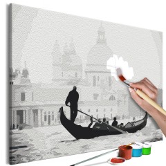 Artgeist Malen nach Zahlen - Black and White Venice